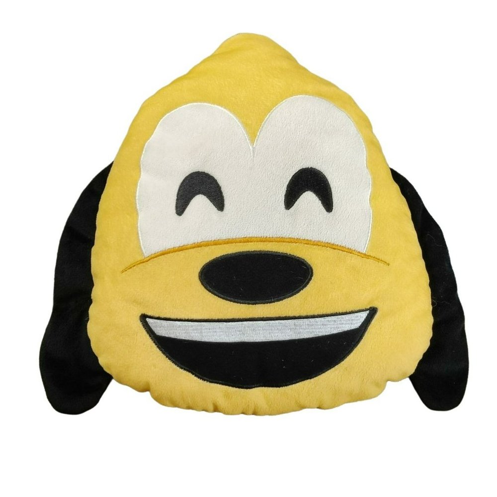 Disney Emoji Pluto Dog Smiling Face 10 Inch Plush Pillow